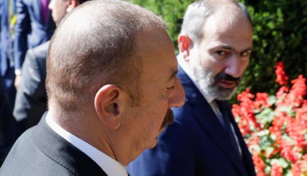 Azerbaijan’s president Ilham Aliyev and Armenia’s prime minister Nikol Pashinyan
