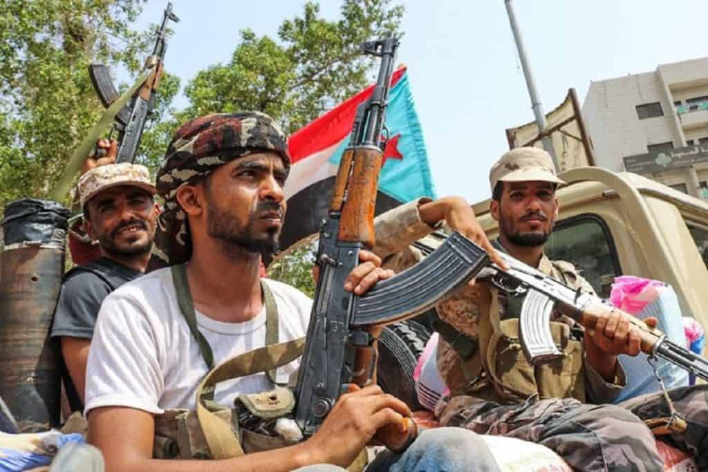 Fighters of the Southern Transitional Council Independence South Yemen