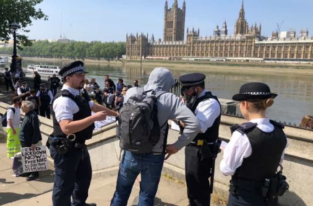People gathering in UK to protest against lockdown