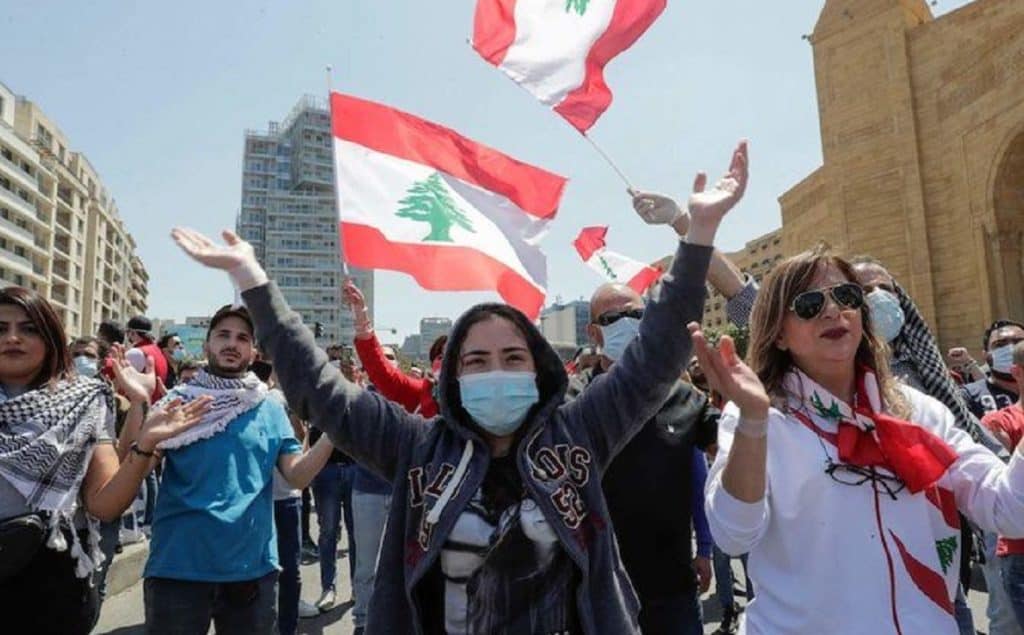 Lebanese protesters