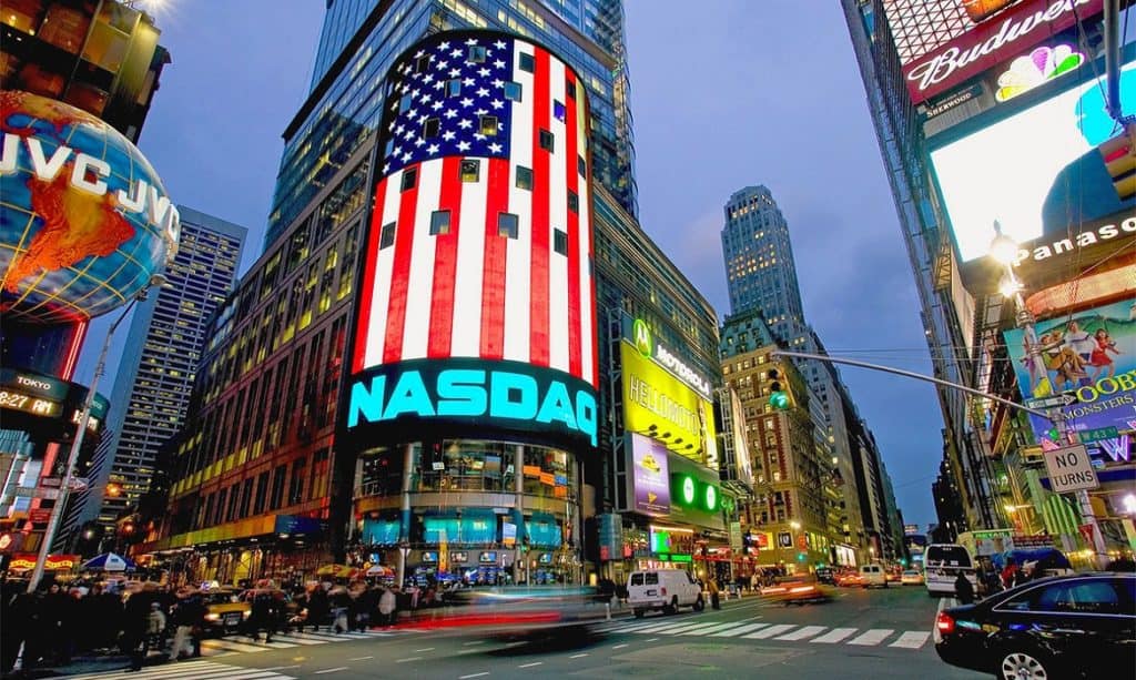 New York City: NASDAQ headquarters in Times Square