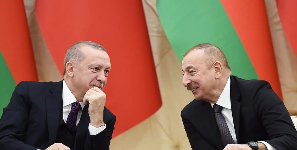 President of the Republic of Azerbaijan Ilham Aliyev and President of the Republic of Turkey Recep Tayyip Erdogan