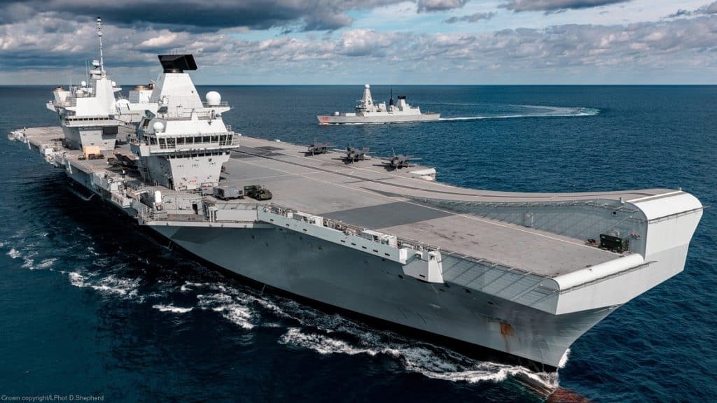 The Royal Navy's flagship HMS Queen Elizabeth