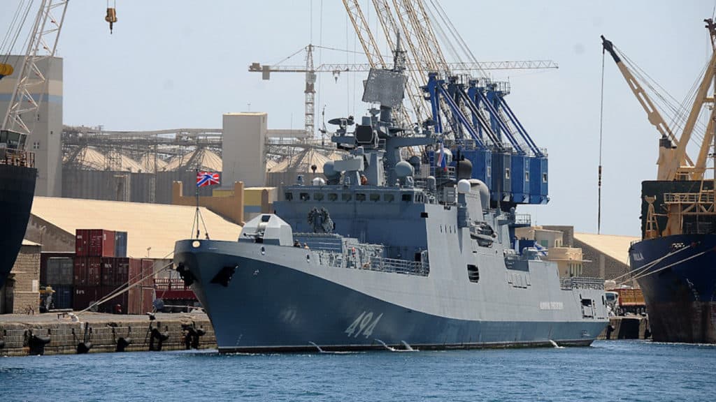 Russia Warships Dock in Sudan Port