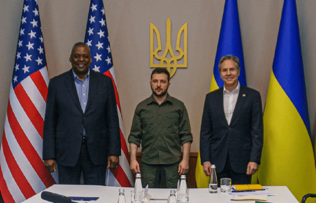 Blinken, Austin Meet Ukraine's President in Kyiv