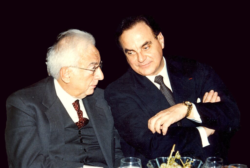 Giancarlo Elia Valori  with Francesco Cossiga