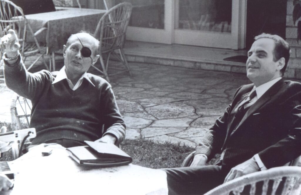 Giancarlo Elia Valori with Moshe Dayan